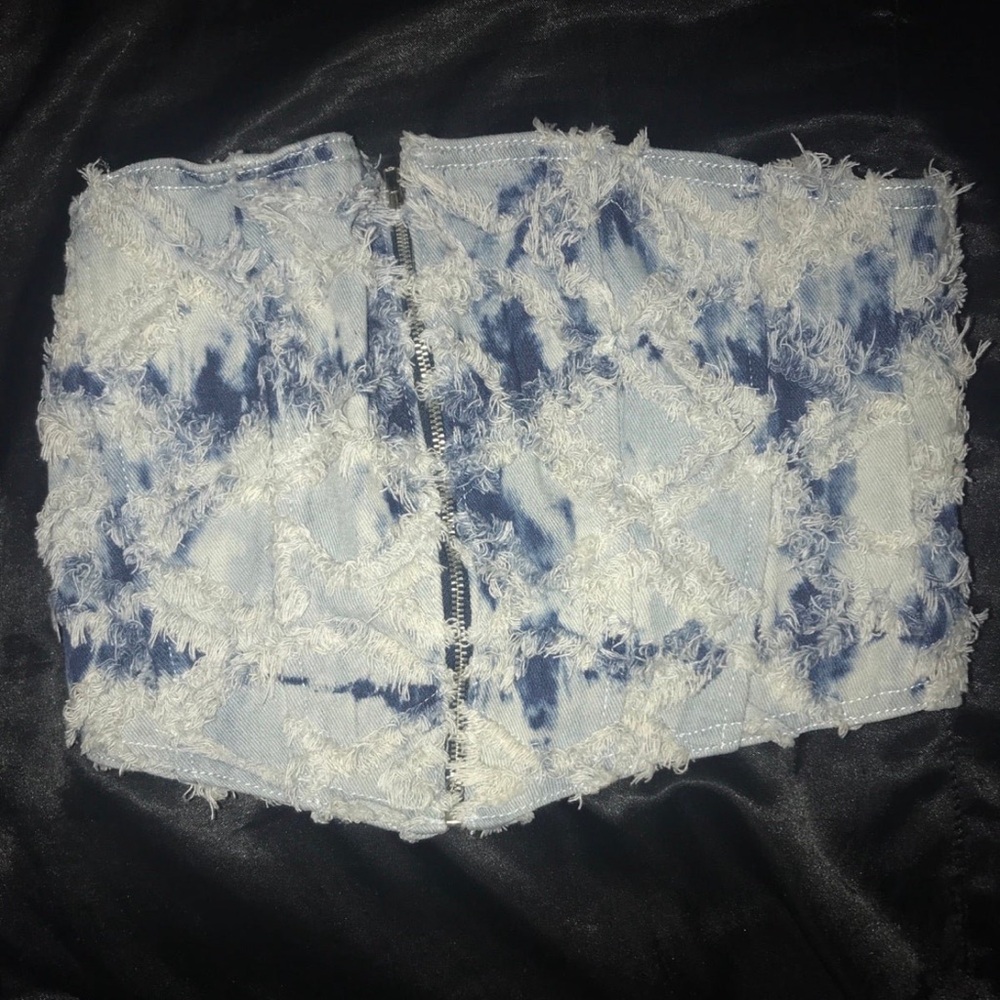 Serve The Day Denim Tube Top (fashionova)